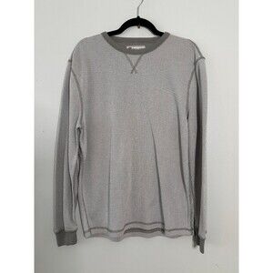 Wallace & Barnes Honeycomb Thermal Crewneck in Gray Men's Size Large